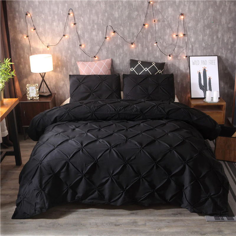 Housse de couette élégante – Ensemble literie avec taies d'oreiller doux et cozy