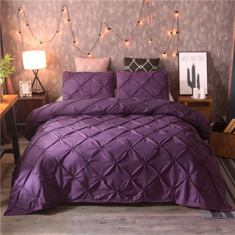 Housse de couette élégante – Ensemble literie avec taies d'oreiller doux et cozy