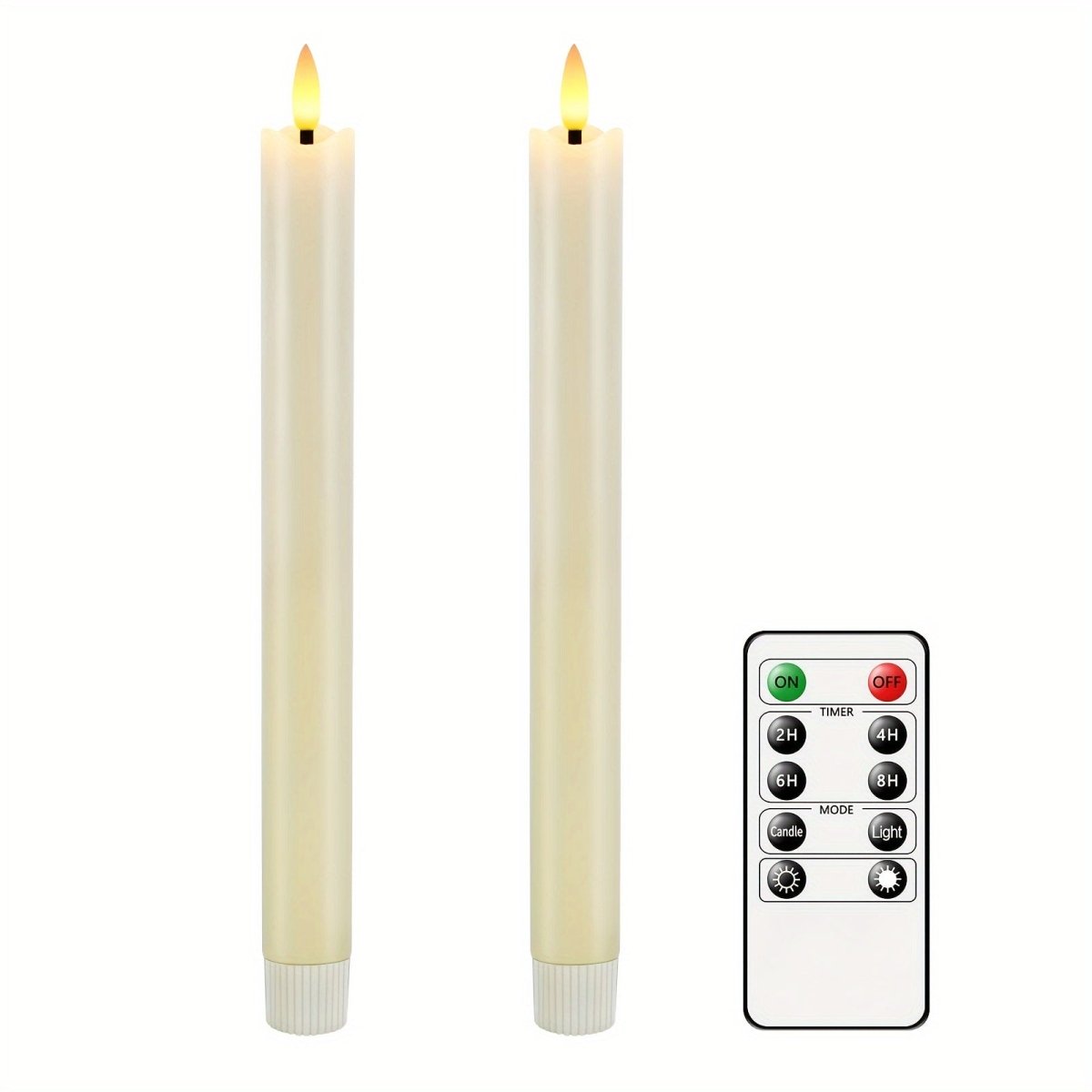 Bougies LED sans Flamme – Ensemble de 6 Bougies Coniques Élégantes et Sûres pour Décoration Maison et Bureau