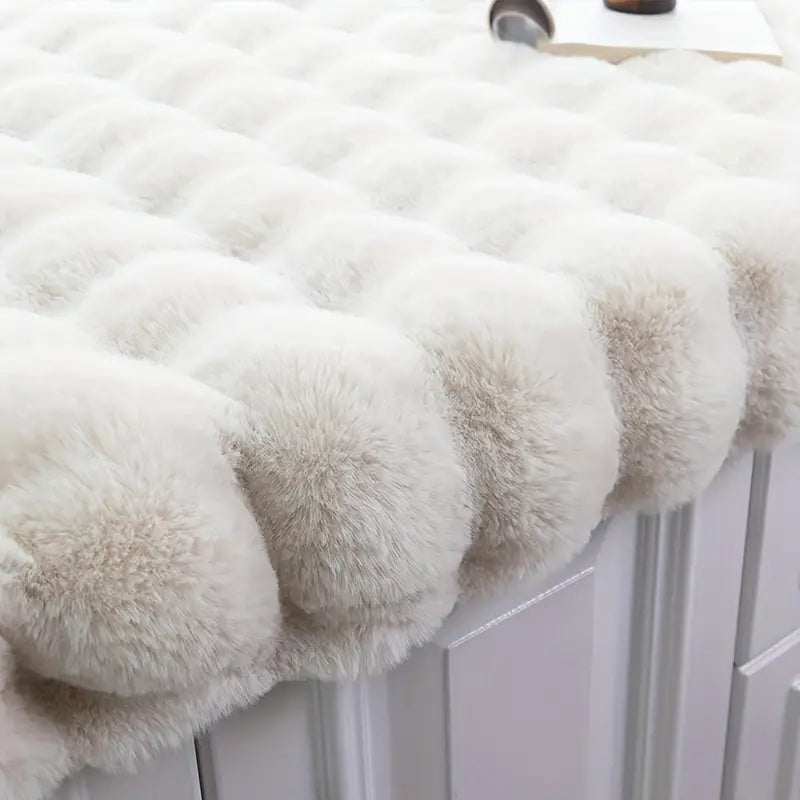 Tapis en fausse fourrure – Tapis ultra-doux et confortable pour décoration intérieure