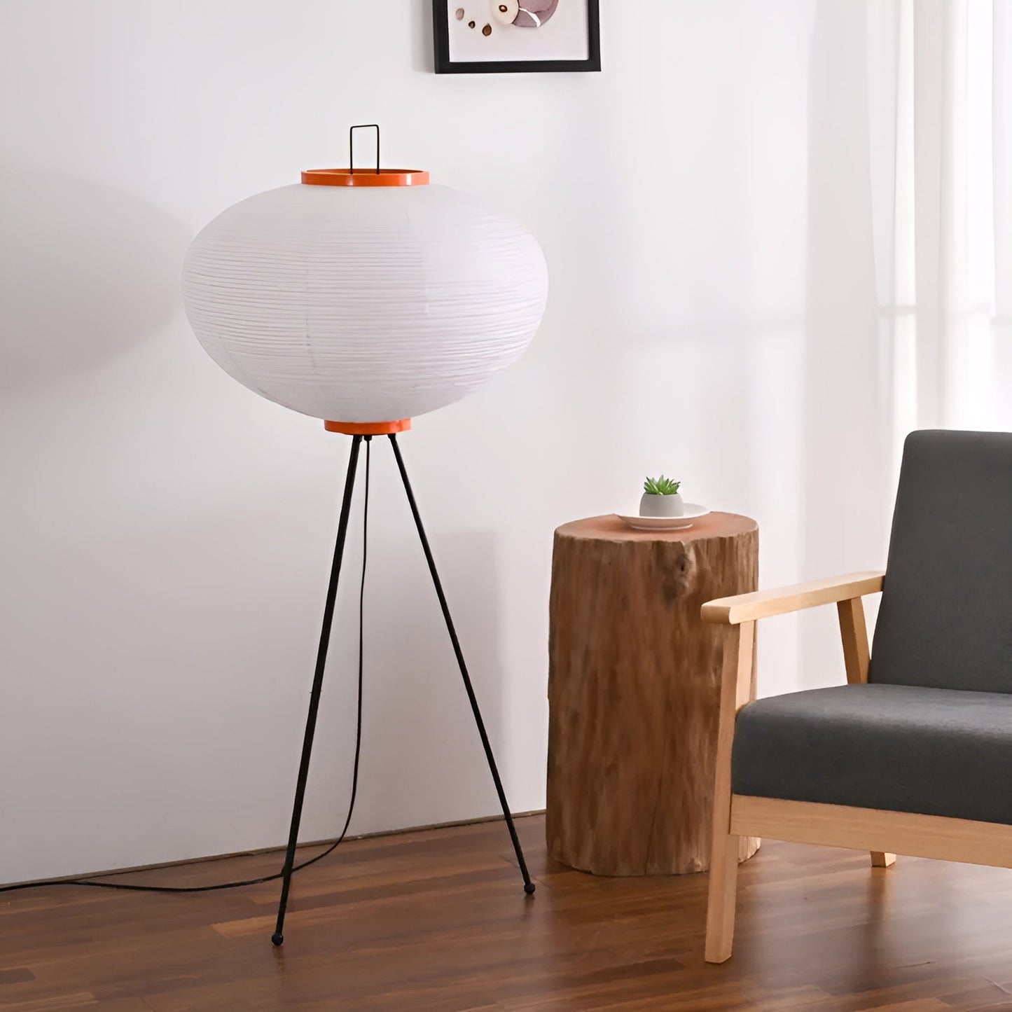 Lampe sur pied japonaise – Applique en papier de riz pour ambiance chaleureuse