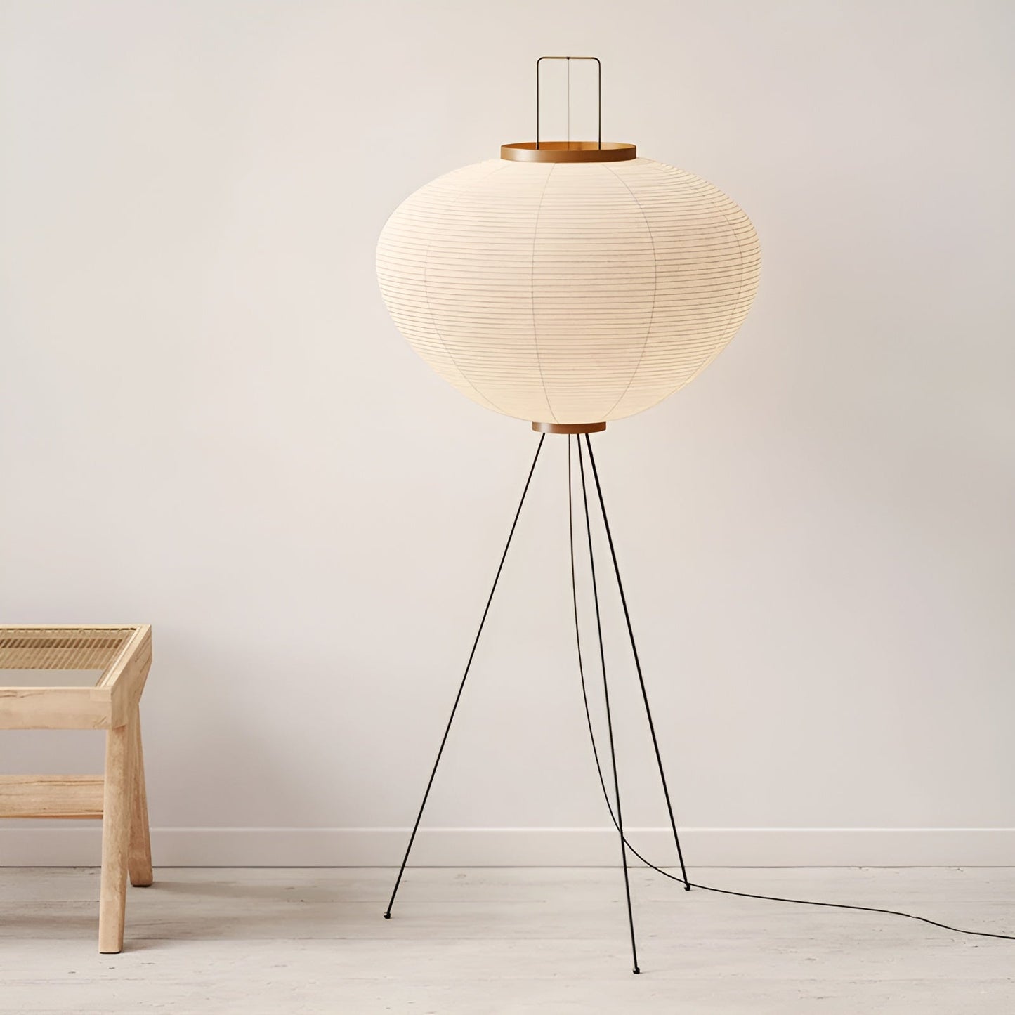 Lampe sur pied japonaise – Applique en papier de riz pour ambiance chaleureuse
