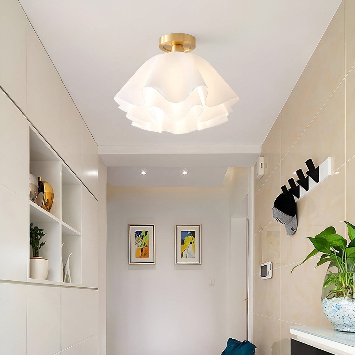 Lustre Acrylique Fleurs – Éclairage Élégant pour Salon et Décoration Intérieure