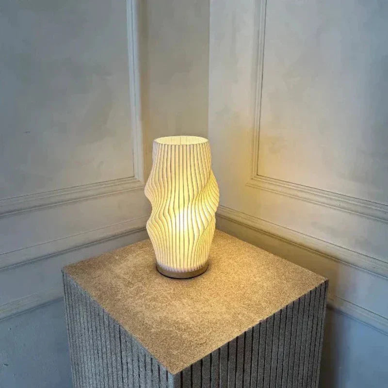 Lampe de table LED – Lampe apaisante design vague élégante pour maison et bureau