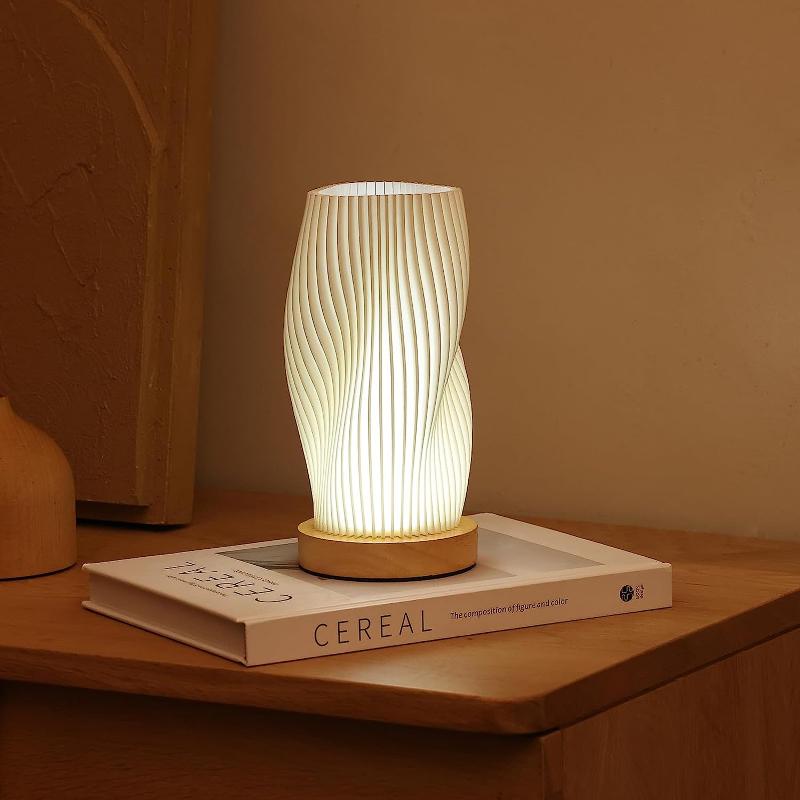 Lampe de table LED – Lampe apaisante design vague élégante pour maison et bureau