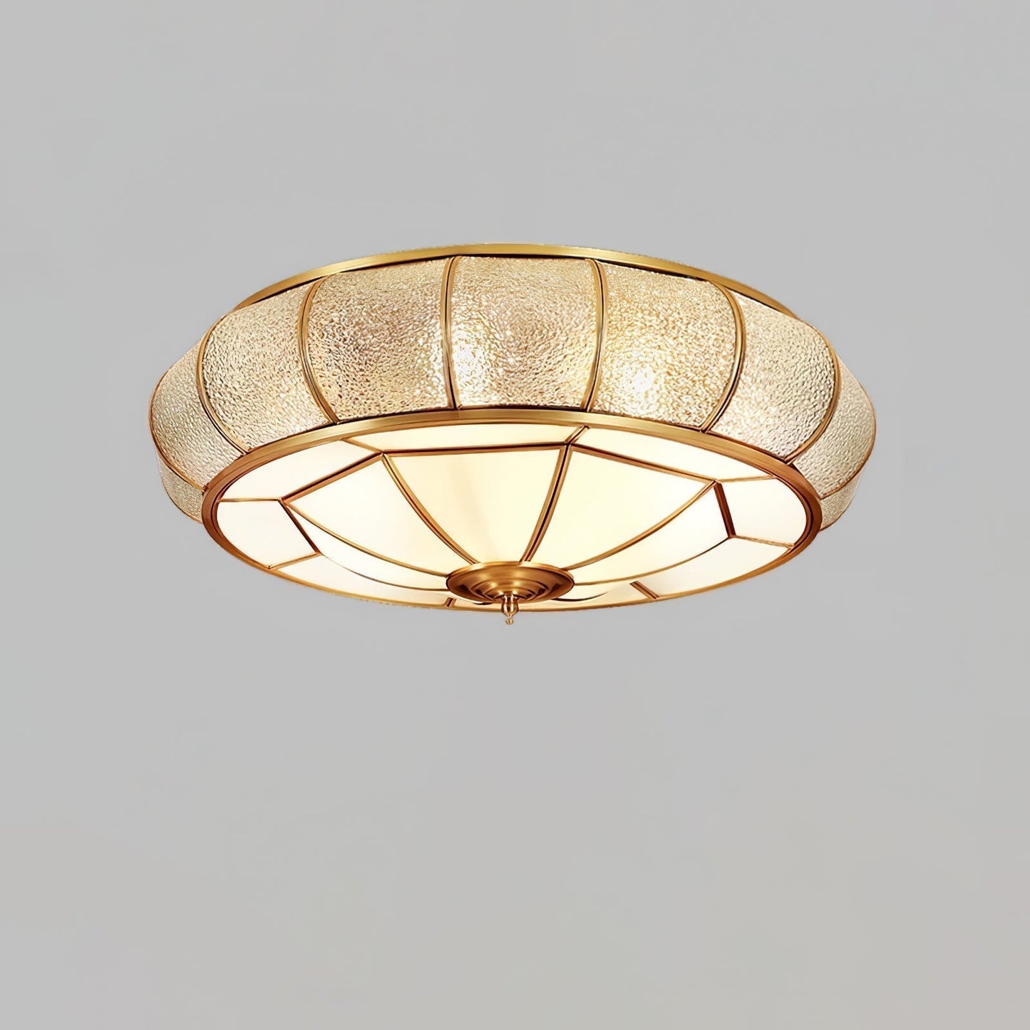 Lampe plafond ronde – Applique en verre texturé pour déco maison et bureau