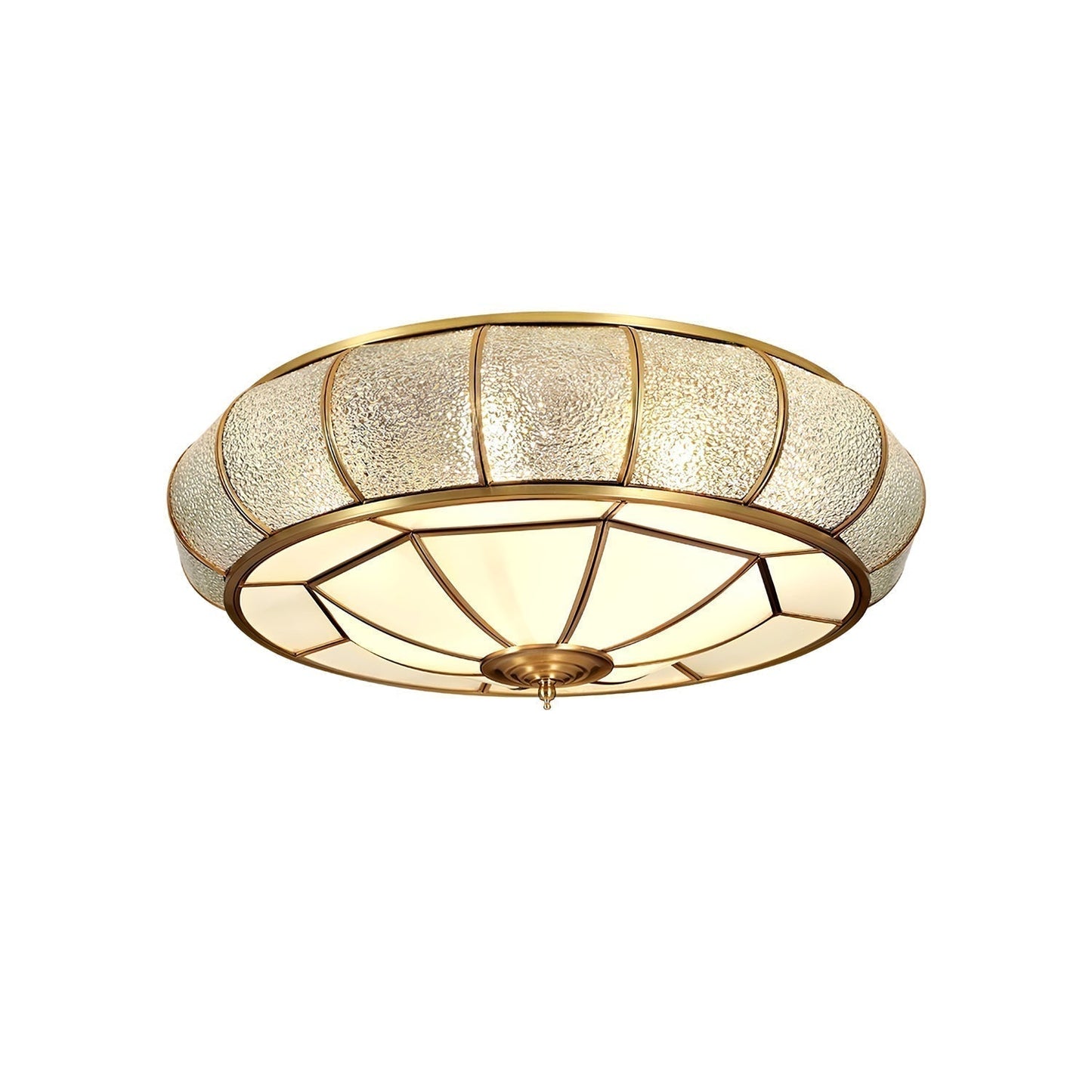 Lampe plafond ronde – Applique en verre texturé pour déco maison et bureau