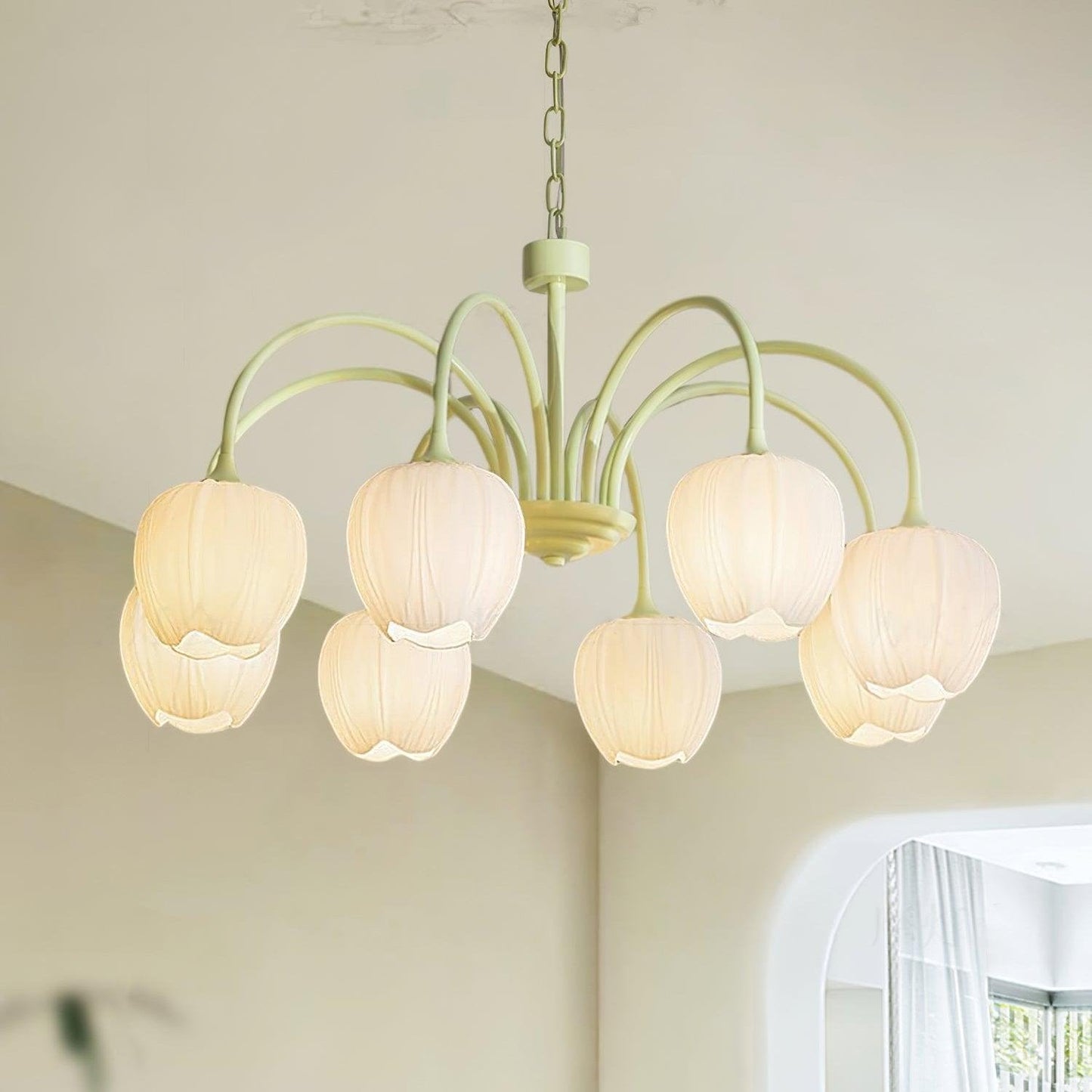 Chandelier design élégant – Luminaire moderne en cristal pour salon et salle à manger