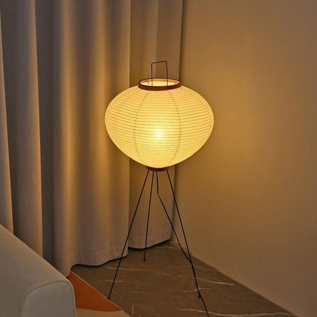 Lampe sur pied japonaise – Applique en papier de riz pour ambiance chaleureuse