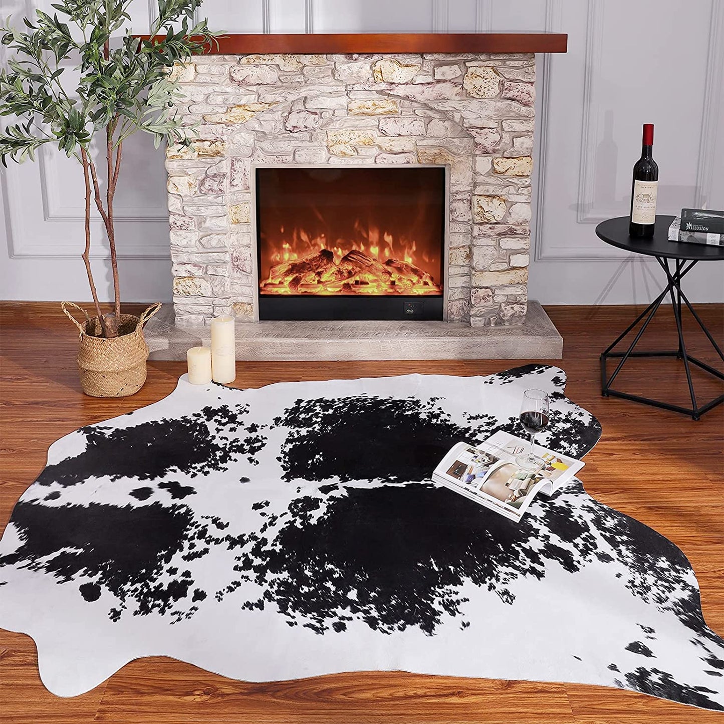 Tapis en fausse fourrure luxe – Tapis décoratif doux pour intérieur et salon