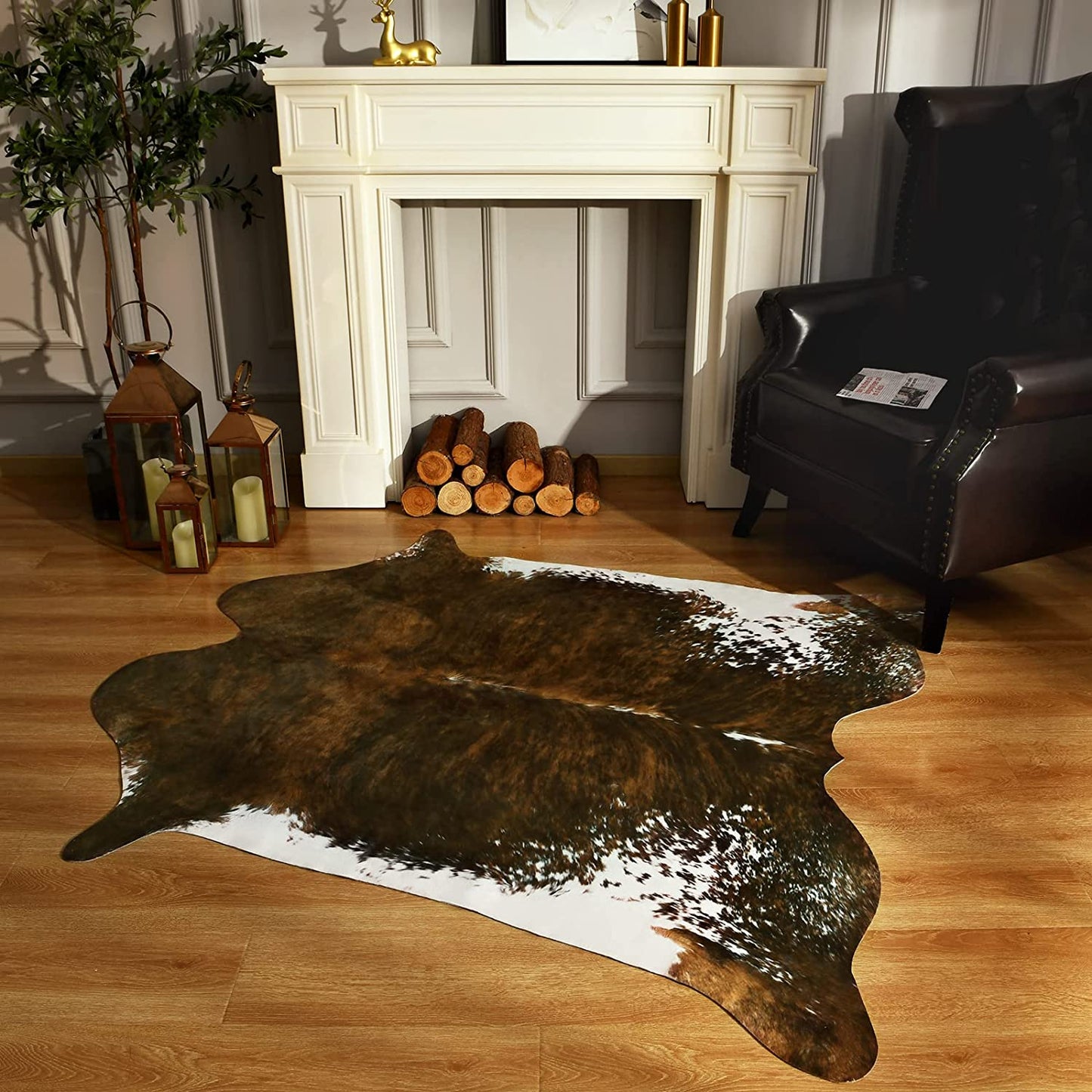 Tapis en fausse fourrure luxe – Tapis décoratif doux pour intérieur et salon