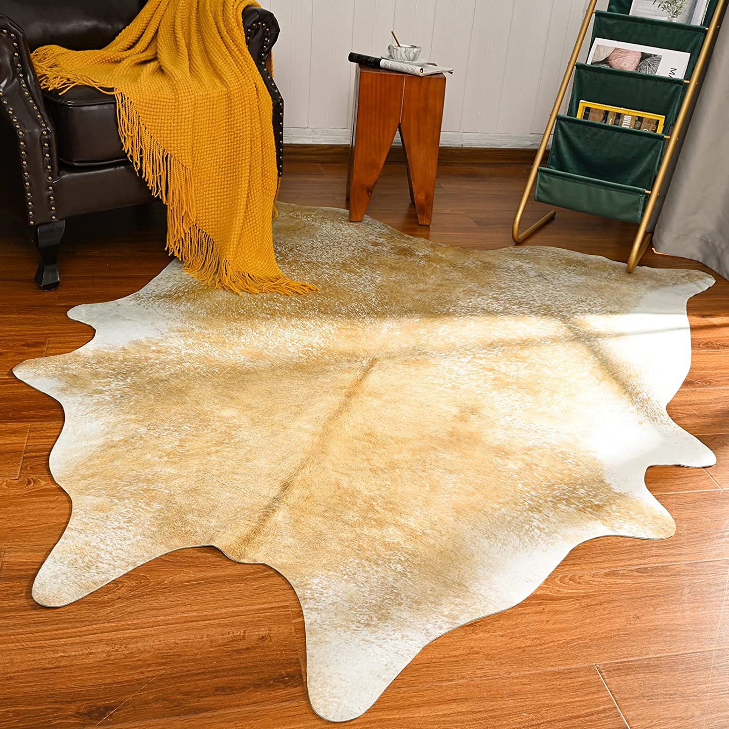 Tapis en fausse fourrure luxe – Tapis décoratif doux pour intérieur et salon
