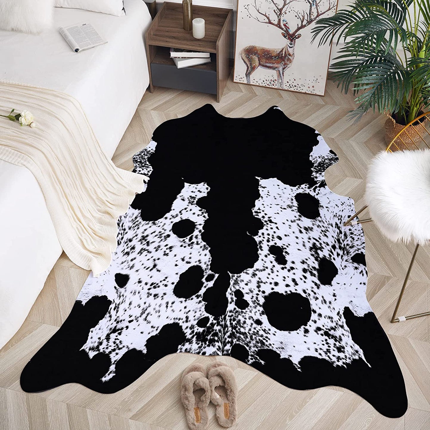 Tapis en fausse fourrure luxe – Tapis décoratif doux pour intérieur et salon