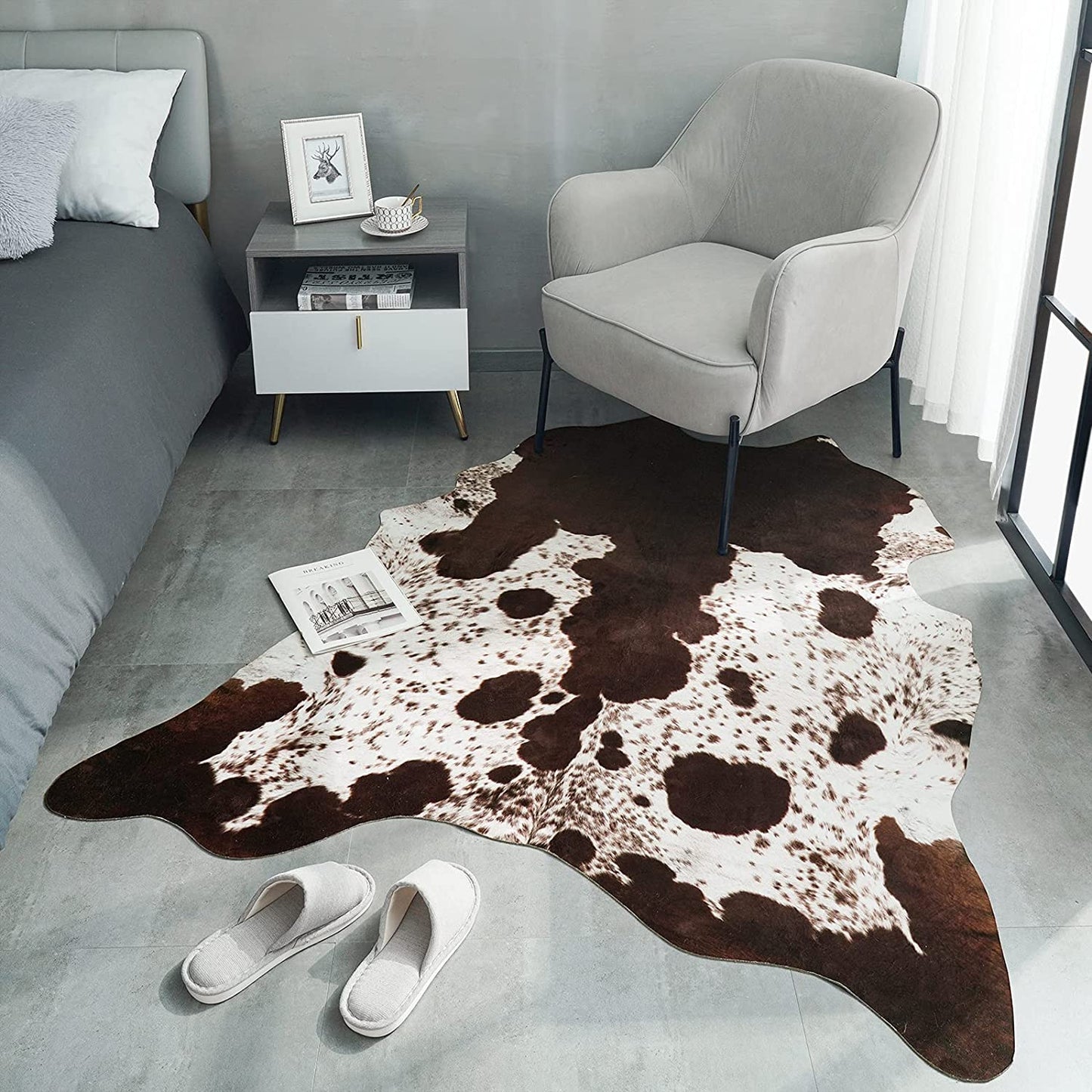 Tapis en fausse fourrure luxe – Tapis décoratif doux pour intérieur et salon