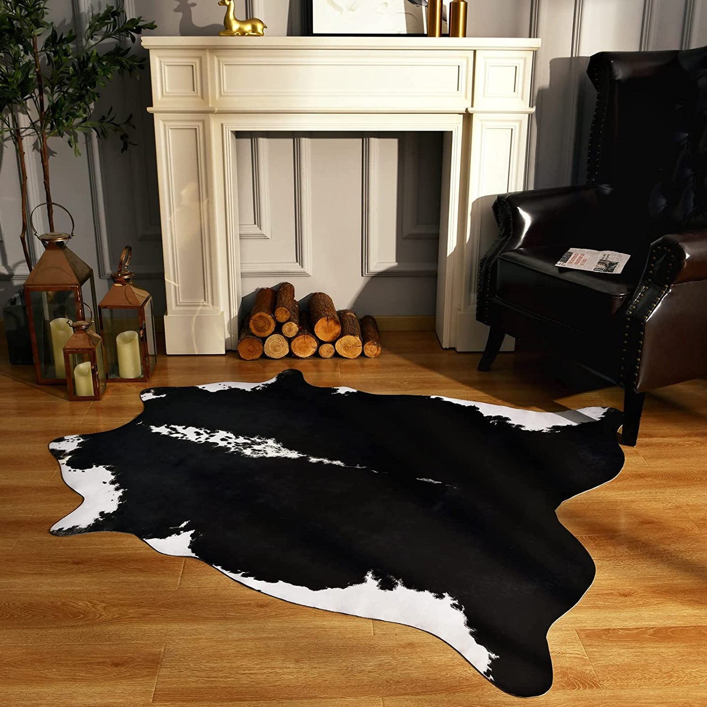 Tapis en fausse fourrure luxe – Tapis décoratif doux pour intérieur et salon