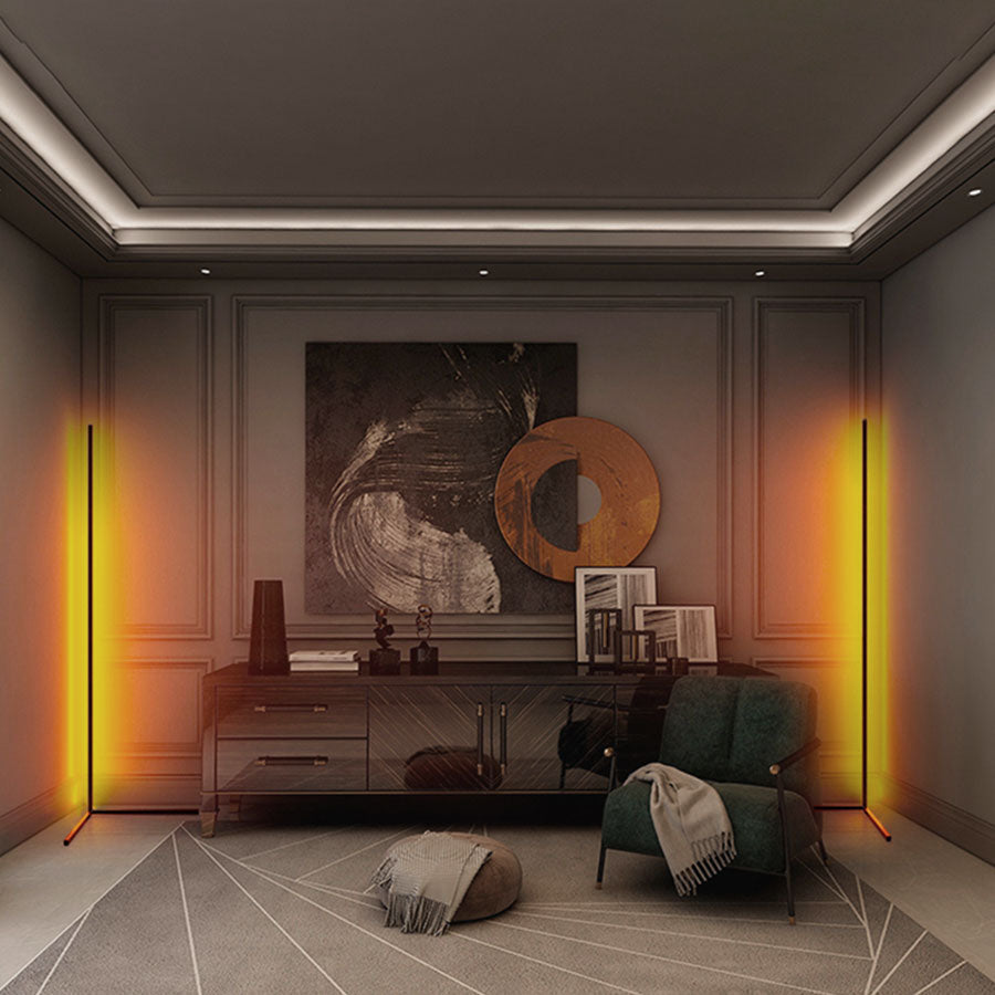Lampe de sol LED intelligente – Éclairage durable avec contrôle vocal pour maison et bureau