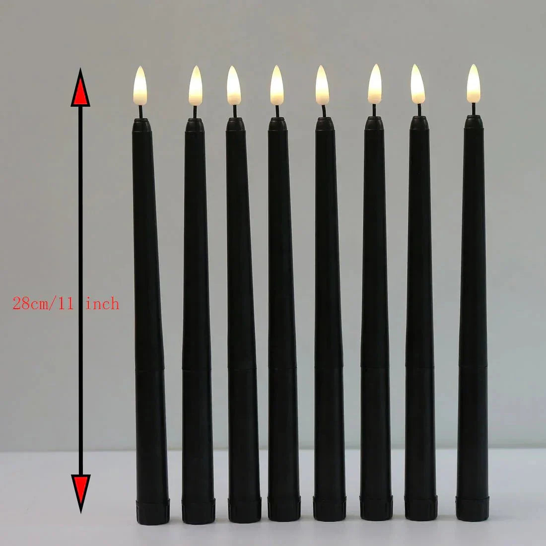 Bougies LED Noires – Bougies décoratives avec télécommande pour Halloween et fêtes