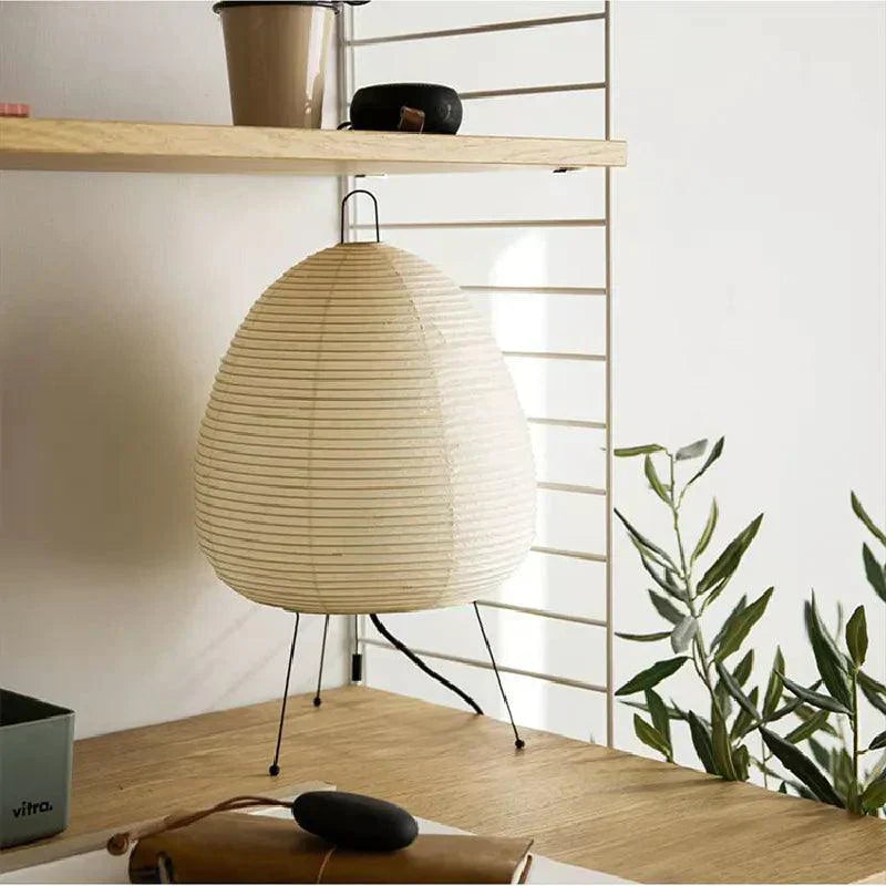 Lampe de sol en papier de riz – Lampe japonaise cosy pour maison et bureau