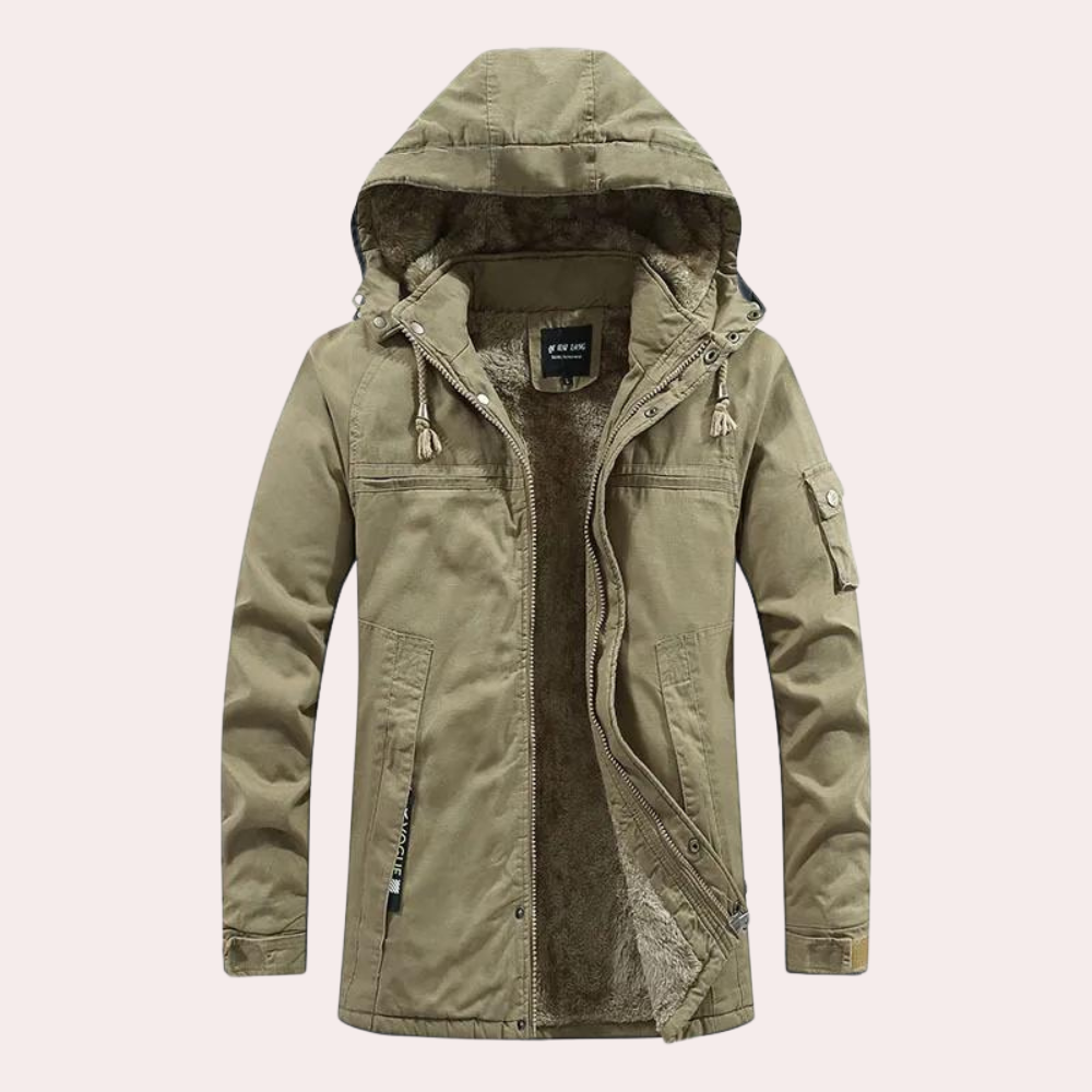 Manteau d'hiver homme – Veste à capuche confortable et chaude