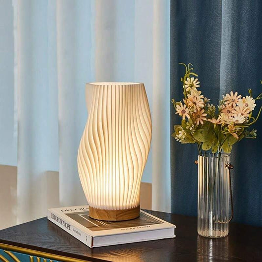 Lampe de table LED – Lampe apaisante design vague élégante pour maison et bureau