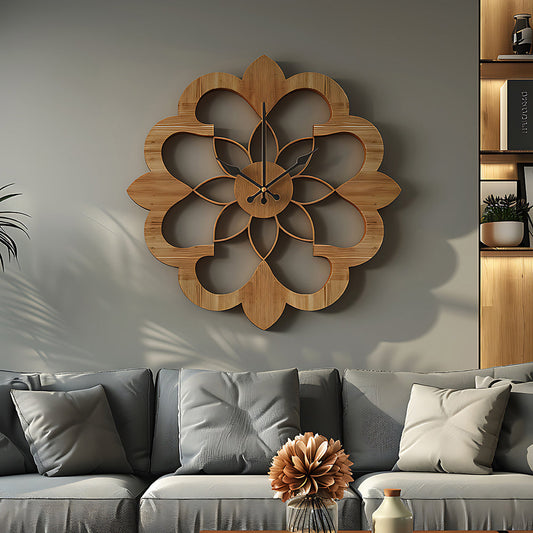 Horloge Murale Vintage en Bois – Décoration Intérieure Élégante et Bureau