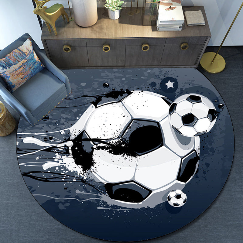Tapis rond antidérapant doux – Tapis confortable pour salon et chambre