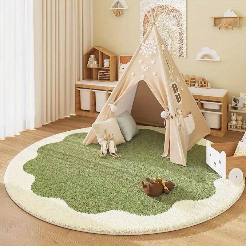 Tapis antidérapant maison et bureau – Tapis floral élégant et durable décoratif