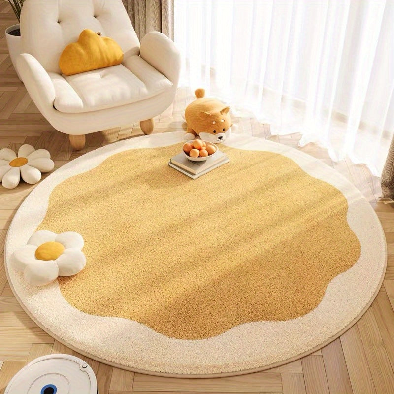 Tapis antidérapant maison et bureau – Tapis floral élégant et durable décoratif