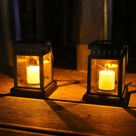 Lanternes solaires extérieures – Éclairage décoratif style bougie ambiance