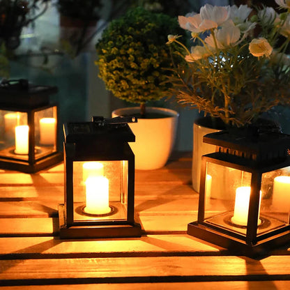 Lanternes solaires extérieures – Éclairage décoratif style bougie ambiance