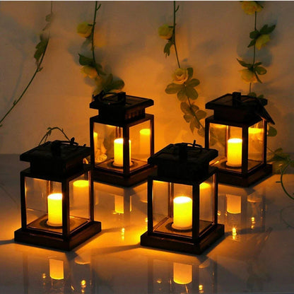 Lanternes solaires extérieures – Éclairage décoratif style bougie ambiance
