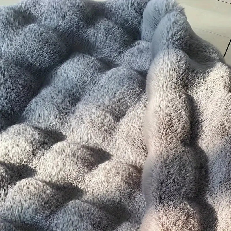 Tapis rond en fourrure synthétique – Tapis doux et confortable pour décoration intérieure et bureau