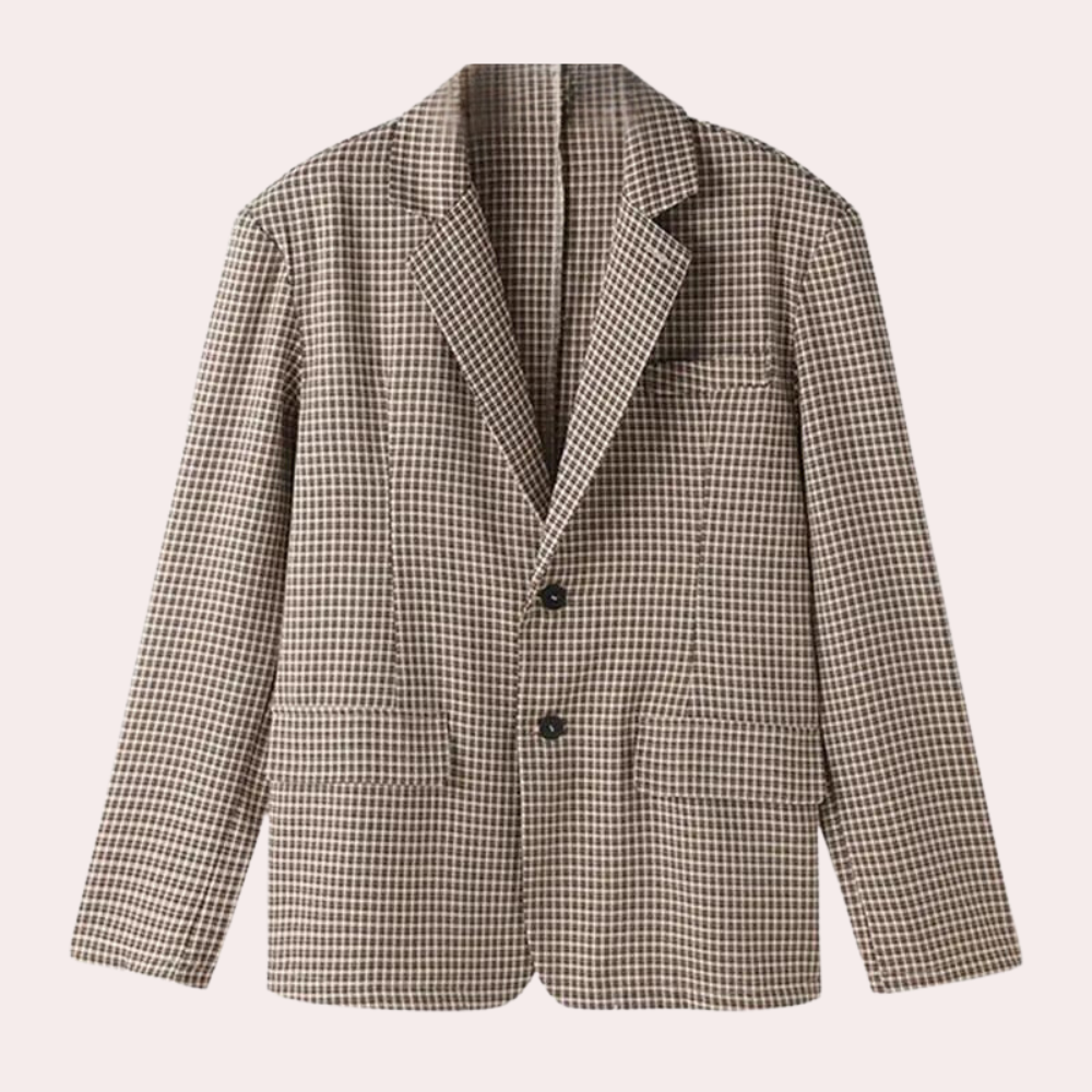 Blazer décontracté homme – Veste à carreaux élégante et stylée