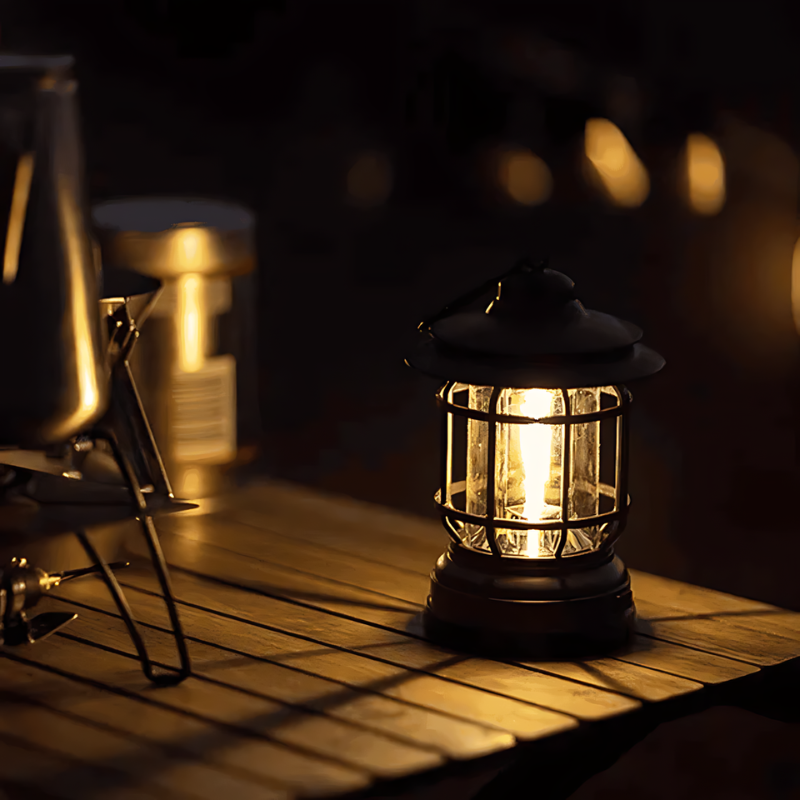 Lampe LED rétro portable – Éclairage élégant pour maison et bureau