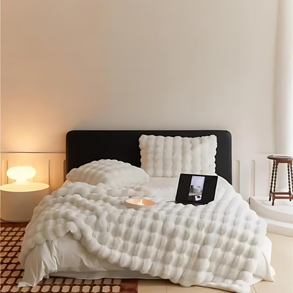Couverture en Fausse Fourrure – Plaid Doux Double Face Confortable pour Maison et Bureau