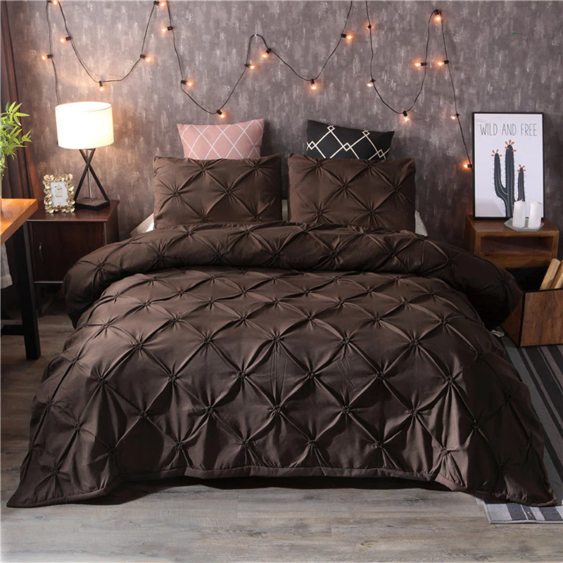 Housse de couette élégante – Ensemble literie avec taies d'oreiller doux et cozy