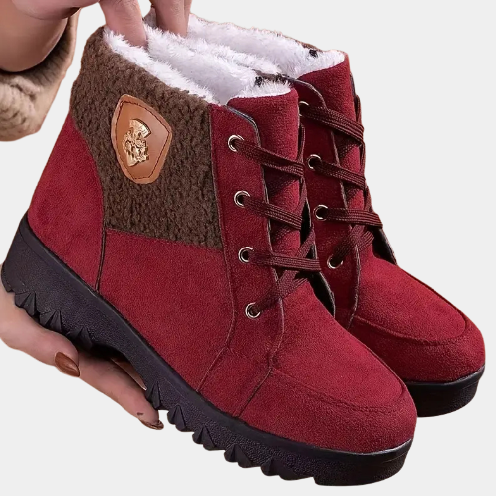 Bottes d'hiver femme – Bottes chaudes et épaisses en laine pour confort