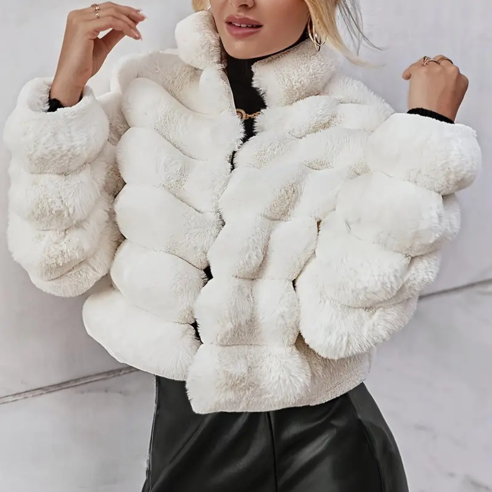 Manteau en fourrure femme – Manteau élégant et chaud pour hiver