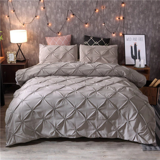 Housse de couette élégante – Ensemble literie avec taies d'oreiller doux et cozy