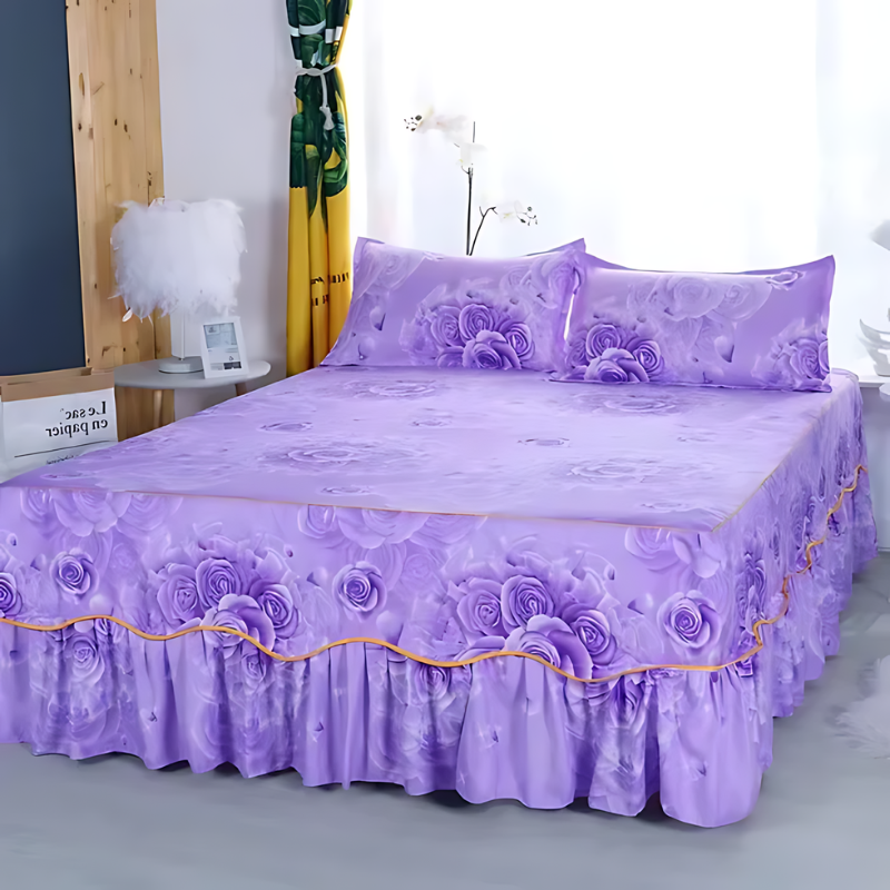 Linge de lit en soie glacée – Literie imprimée luxueuse pour confort à domicile
