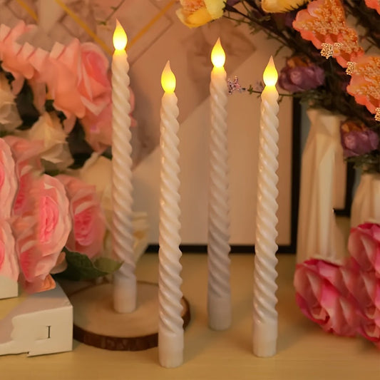 Bougies LED sans flamme – Ensemble de 6 bougies décoratives avec effet réaliste