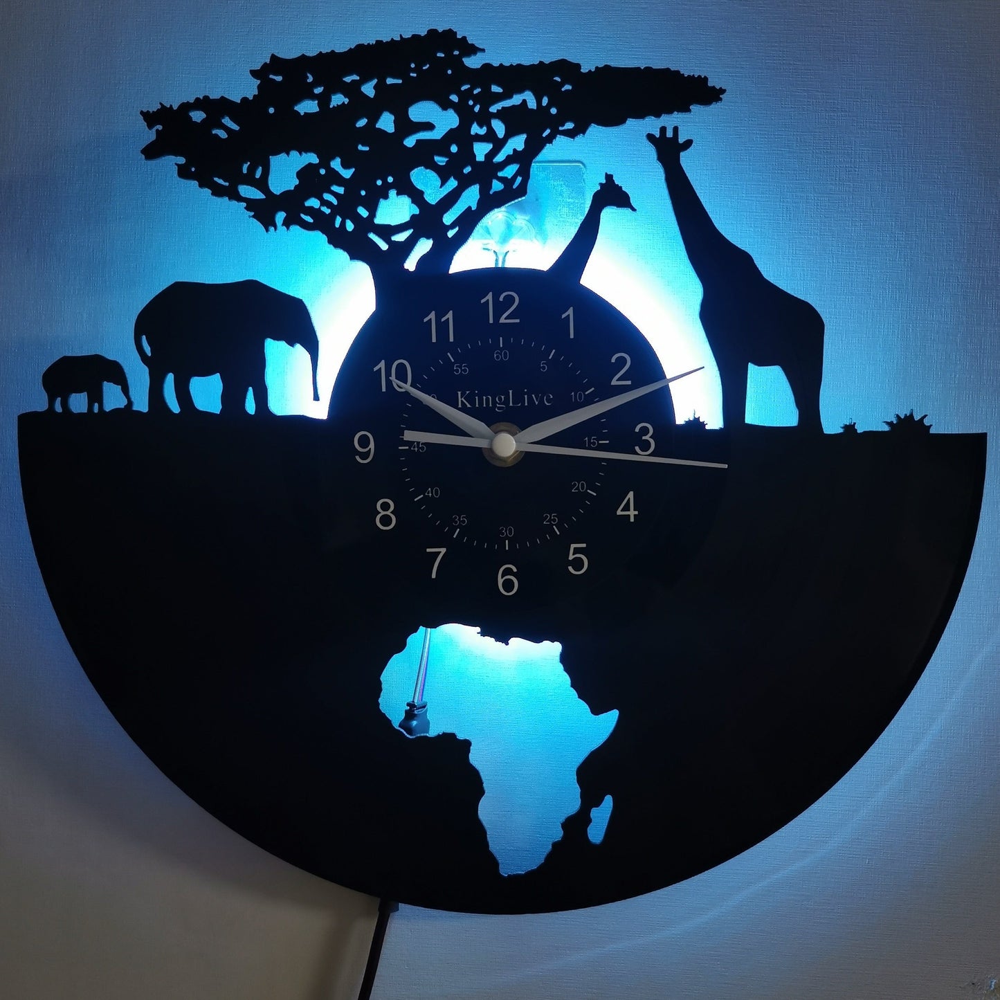 Horloge Murale Vinyle Giraffe – Design Silencieux pour Décor Maison et Bureau