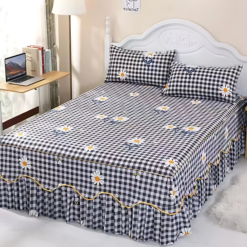 Linge de lit en soie glacée – Literie imprimée luxueuse pour confort à domicile