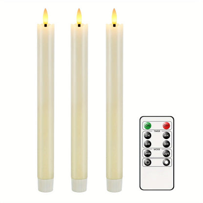 Bougies LED sans Flamme – Ensemble de 6 Bougies Coniques Élégantes et Sûres pour Décoration Maison et Bureau