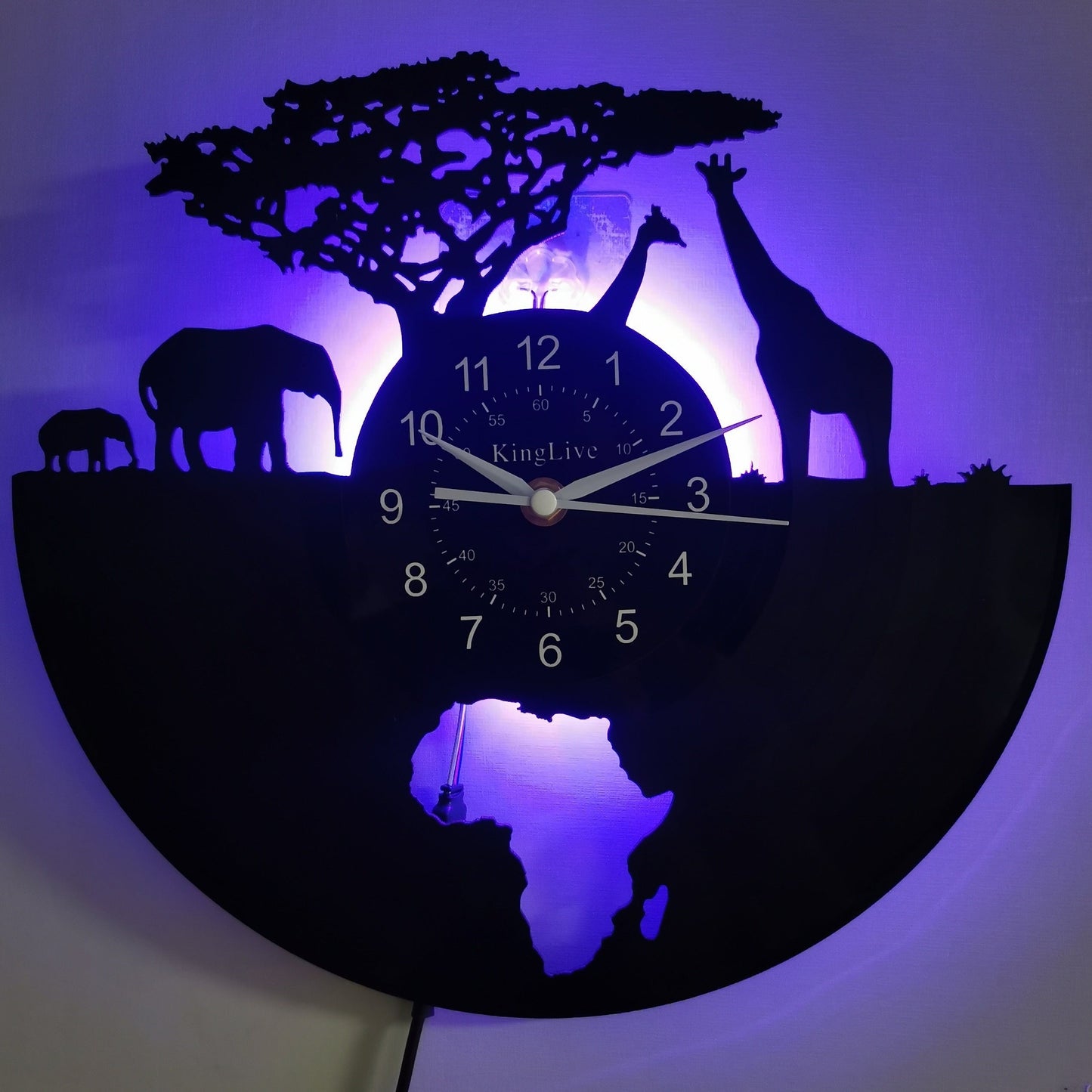 Horloge Murale Vinyle Giraffe – Design Silencieux pour Décor Maison et Bureau