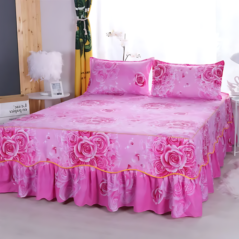 Linge de lit en soie glacée – Literie imprimée luxueuse pour confort à domicile