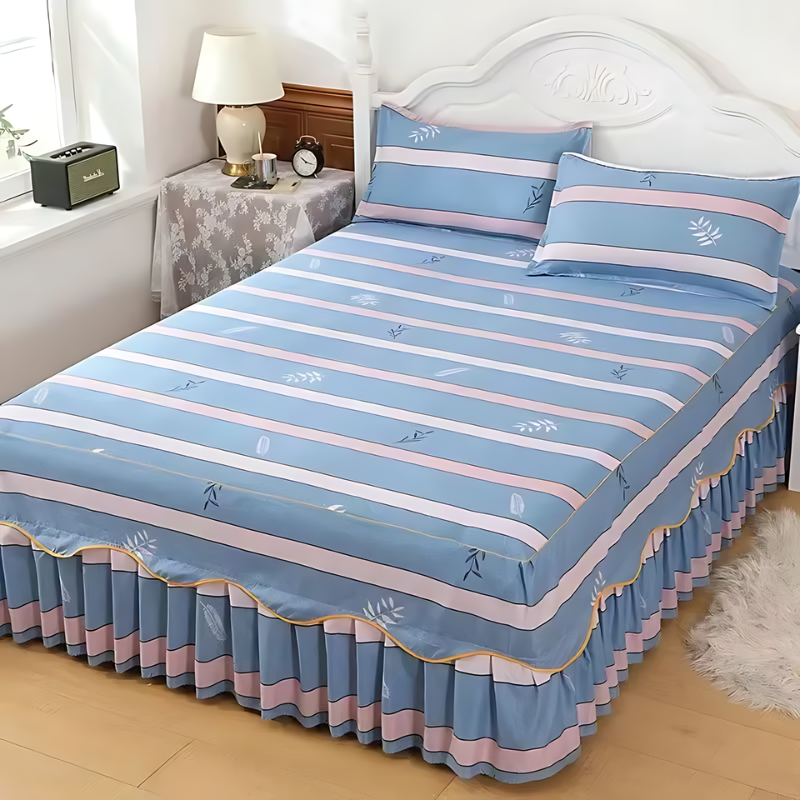 Linge de lit en soie glacée – Literie imprimée luxueuse pour confort à domicile
