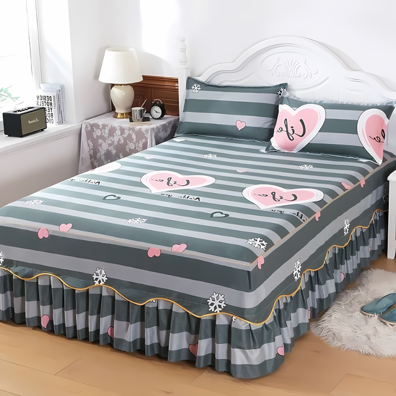 Linge de lit en soie glacée – Literie imprimée luxueuse pour confort à domicile