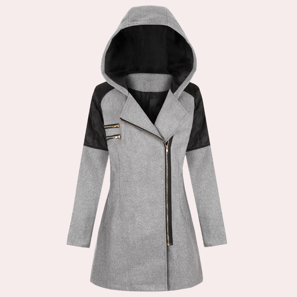 Manteau mi-long femme – Veste moderne à capuche chic et confortable