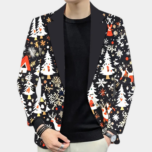 Blazer de Noël homme – Veste moderne élégante pour fêtes